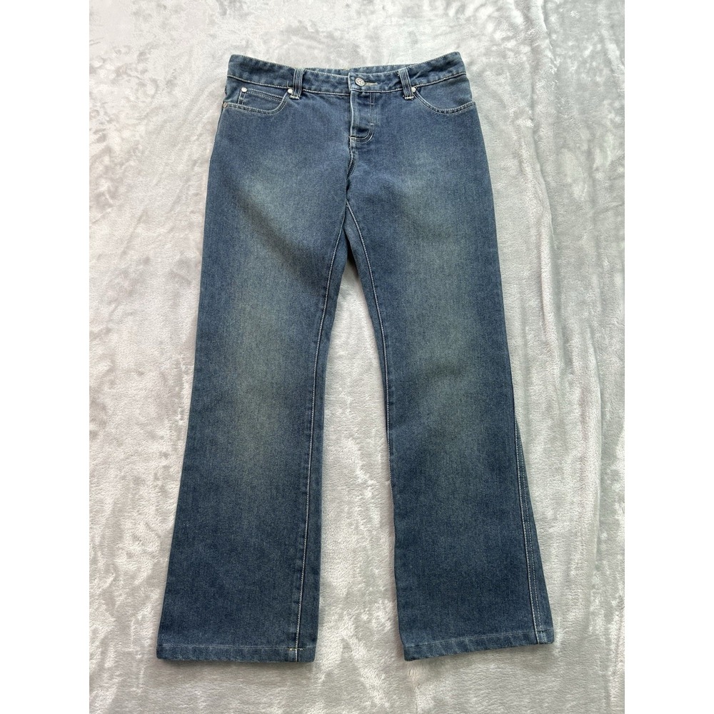 Vintage Hurley Y2K Jeans Womens Sz 3 Blue Bootcut Surf Skate Beach Button Fly